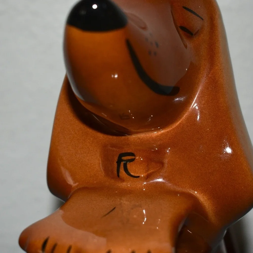 Frank & Meyer Dachshund Figurine Unisex OS Brown Excellent Vintage Ceramic Dog